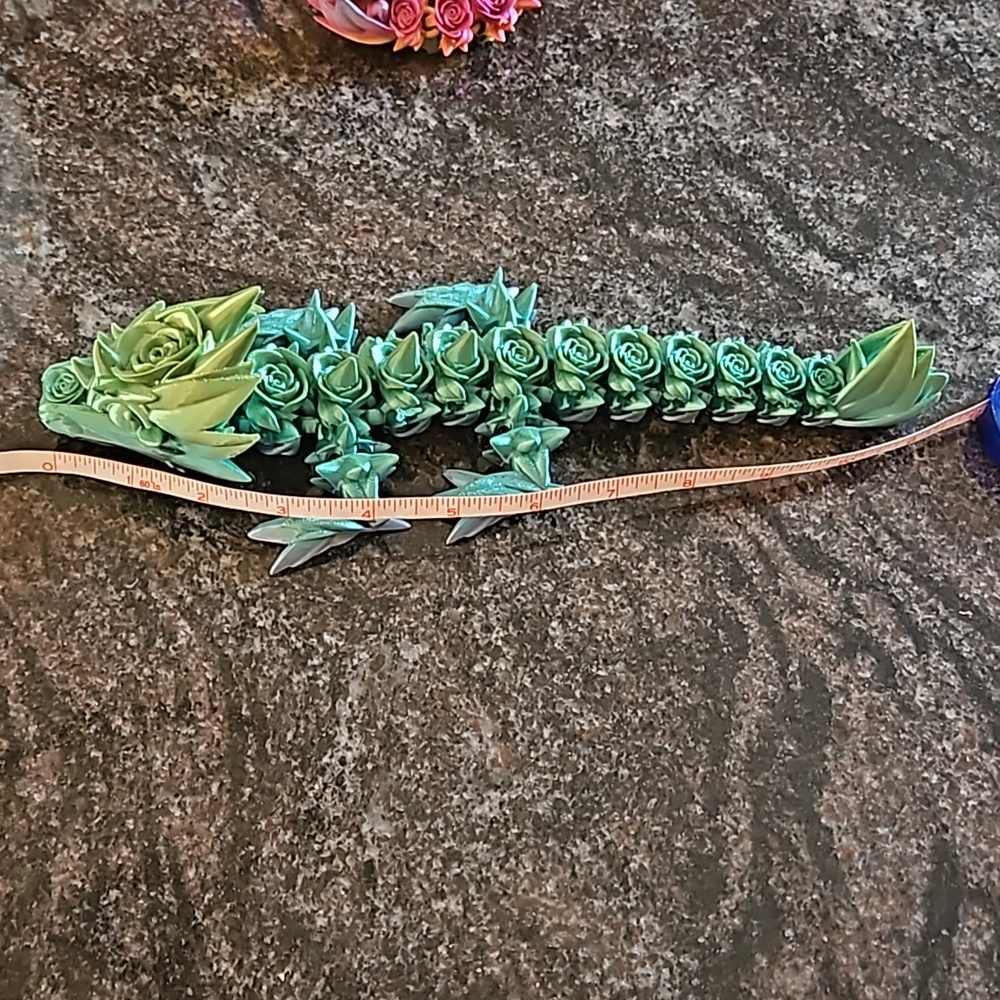 Baby Rose Dragon 3D Printed Figure - Picture 6 of 8